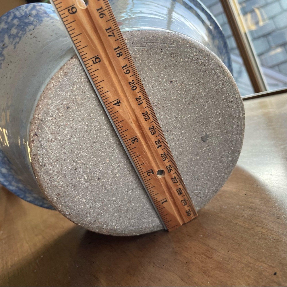 Jepson Studio Hand Crafted Blue and Gray Pottery Basket with Heart & Handle - Picture 12 of 13